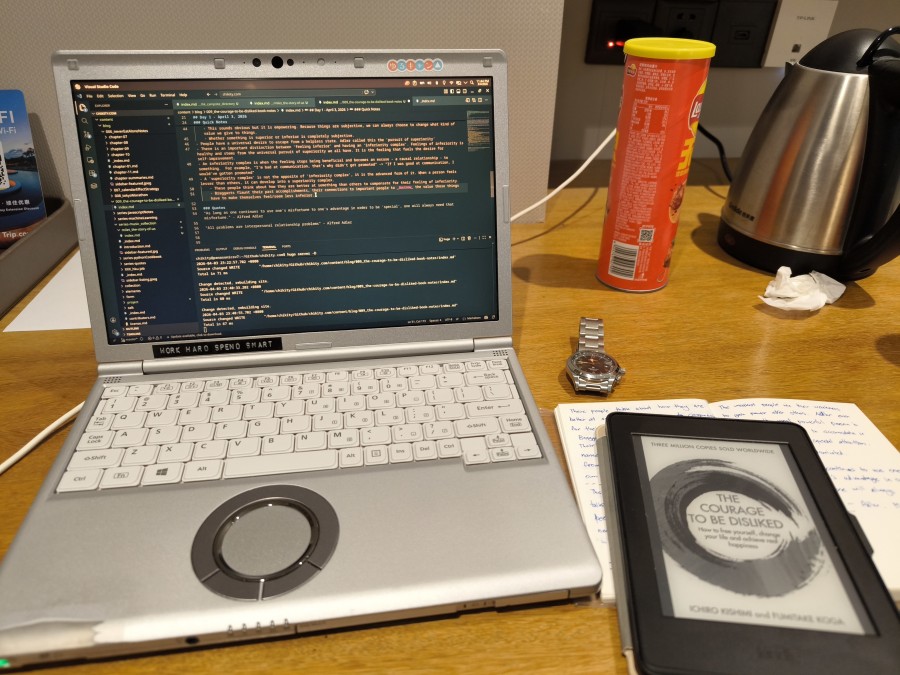 Late night writing in my hotel room